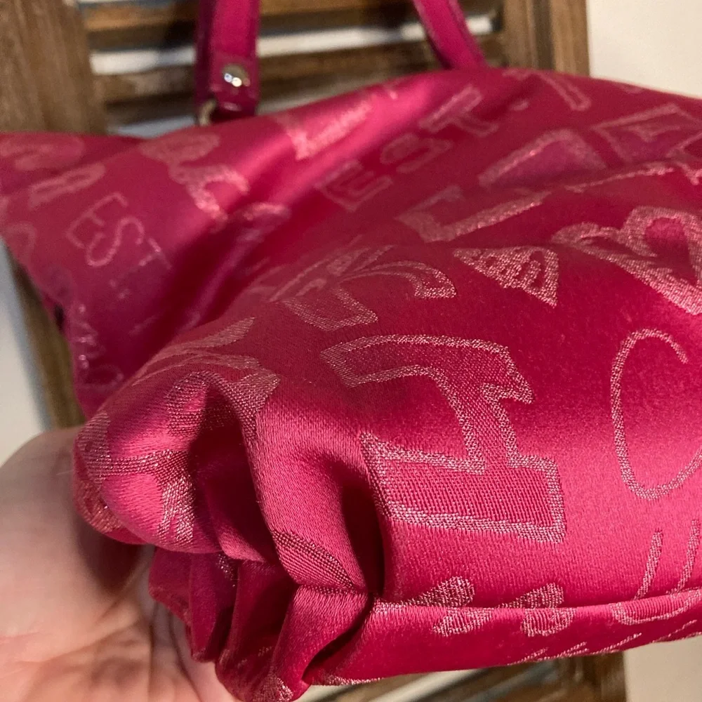 COACH STORYPATCH GLAMOUR SIGNATURE PINK SHOULDERBAG TOTE 15301